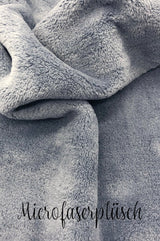 Futterstoff von Halstuch WINTER für Damen, Microfaserplüsch Grau