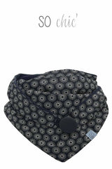 Kuscheltuch wishproject
Detail von Dreieckstuch winter-Tuch Damen aus Baumwolle schwarz grau mit Knopf , warm, stilvoll, chic, Dreieckstuch mit Knopf aus Baumwolle, gefüttert mit Baumwollnicki, Farbe schwarz mit weißem Sonnenmotiv