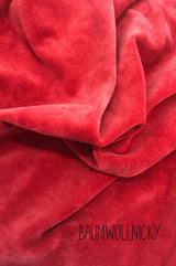 Futterstoff Baumwoll-Nicky rot , weich, gemütlich, winddicht, angenehm zu tragen, made with love, wishproject accessoires