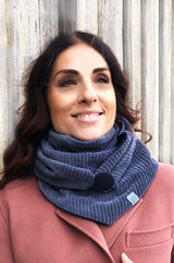 Halstuch Damen Cord Blau maritim jeans