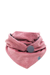 Dreieckstuch rosa cord mit knopf