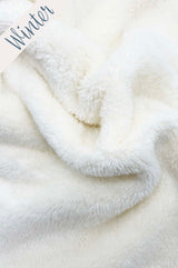 flauschiger Futterstoff cremeweiß Teddyplüsch aus Microfaser