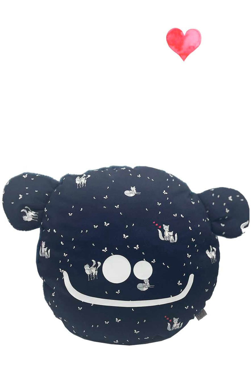 Kuschelkissen mit Ohren, Material Baumwolle, Microfaserplüsch, made with Love, ein Stück flauschiges Glück, handmade