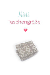 Handbedrucktes Baumwolltuch in Naturtönen im mini handtaschenormat verstaubar