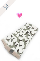 Armstulpen aus weichen, Plegeleichten Materialien in schönen hellen Farbtönen wie cremeweiß, beige und salbeigrün, made with love by wishproject