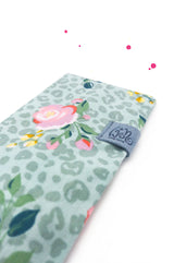 detail haarband leo hellgrün rosen 