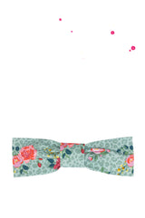 haarband rosy leo animal print schleifenform knoten hellgrün mit rosen und blumenmuster