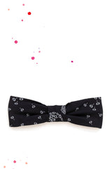 schwarzes haarband mit pusteblumenprint in weiß