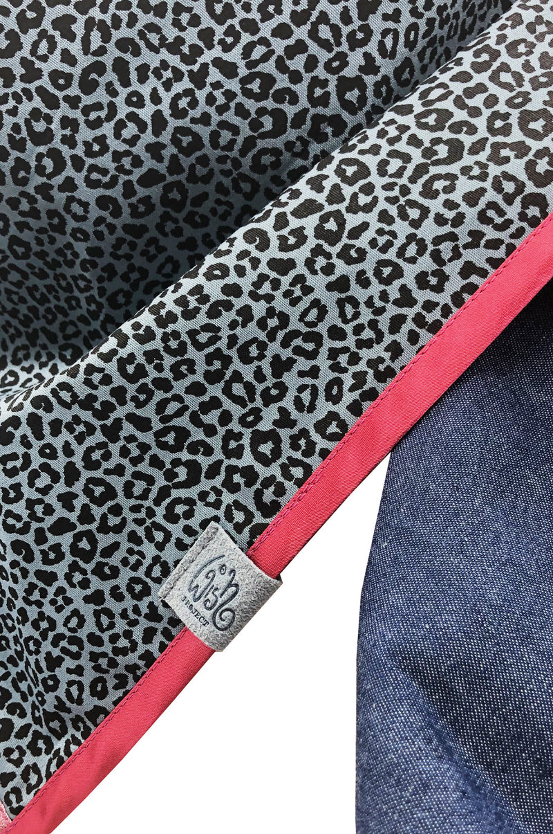 halstuch sommer leo jeans blau borte pink satin